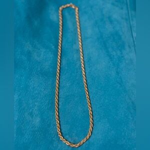 Vintage Monet Gold Tone Twisted Woven Rope Chain
Necklace Signed 20” Signed